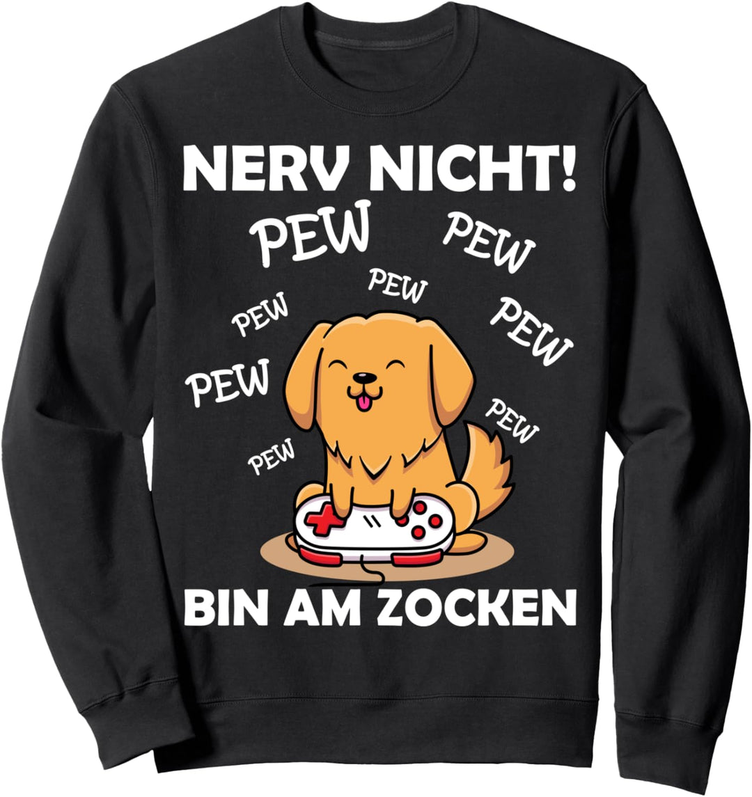 Gamer Spruch Gaming Hund Gaming Headset Gamer Nerd Sweatshirt
