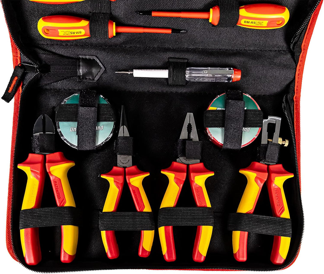 Mannesmann M11214 Elektro-Werkzeugsatz 14-teilig & M19652 Gabelringschl DIN 3113 Satz, 12-tlg Bundle