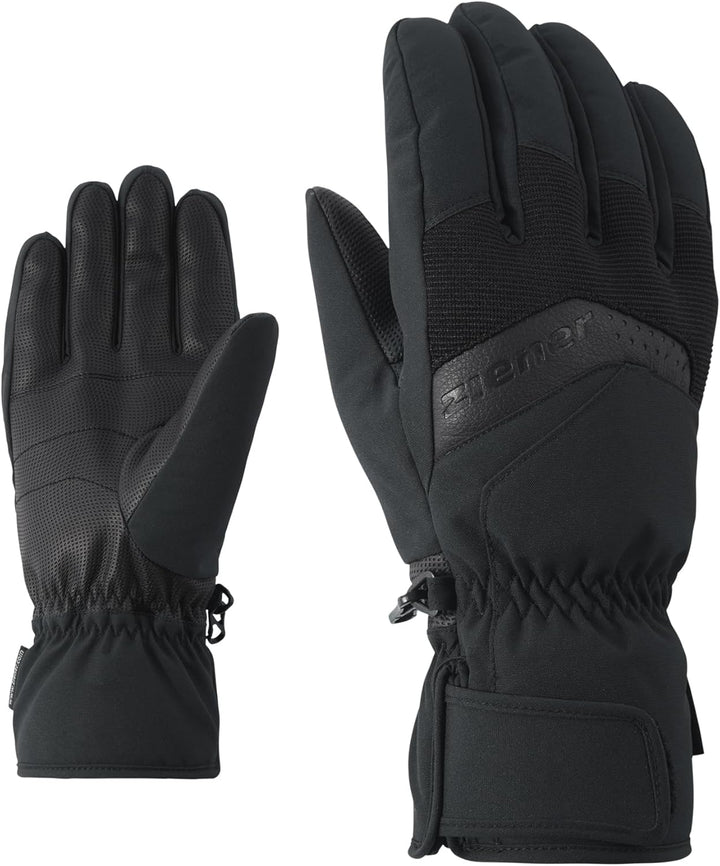 Ziener Herren Gabino Ski-Handschuhe/Wintersport |warm, Atmungsaktiv schwarz (black) 10, schwarz (bla