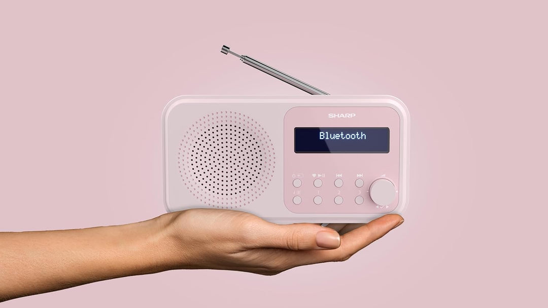 SHARP DR-P420 Portables Digitalradio (DAB/DAB+/FM mit RDS, USB, Bluetooth 5.0, 3,5mm Klinke Wecker-F