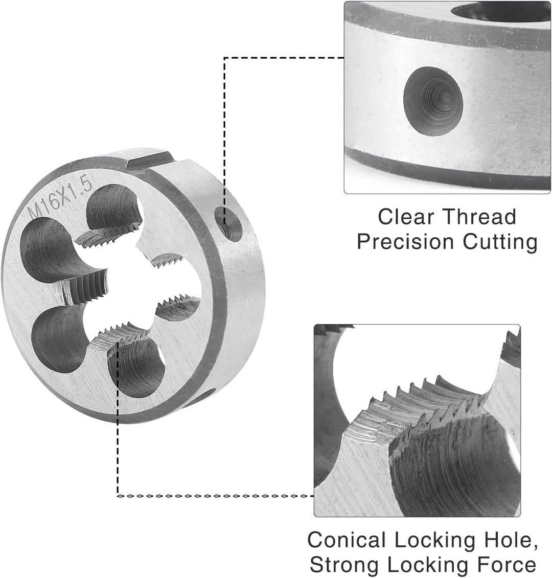 BIGP Gewindebohrer M16 X 1.5, Metrisch Gewindeschneid und Gewindeschneideisen, HSS Gewindebohrer und