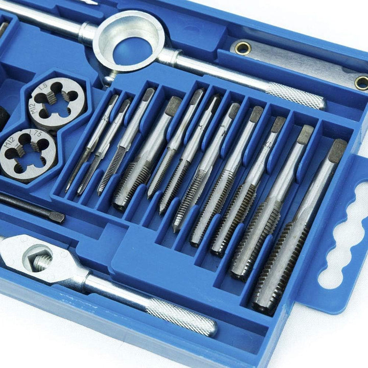 HENGMEI 40 teilig Gewindeschneidsatz Gewindeschneidwerkzeug-Satz Fein Gewinde Schneider Bohrer Werkz