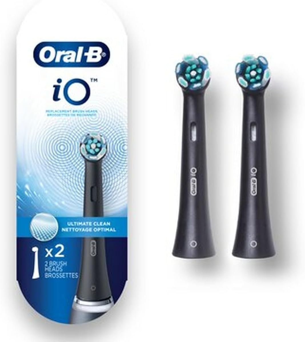 Oral-B - iO Ultimate Clean - 2 Bürstenköpfe - Schwarz - 1 Stück 2 stück (1er Pack) Ultimate Clean Sc