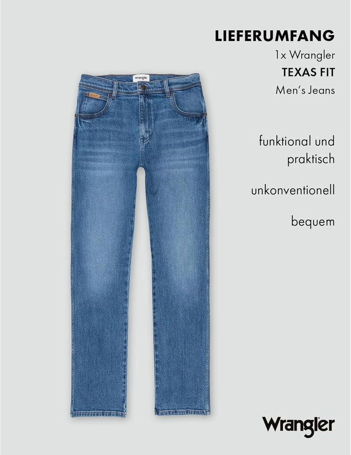 Wrangler Herren Texas Jeans 28W / 32L Blau, 28W / 32L Blau