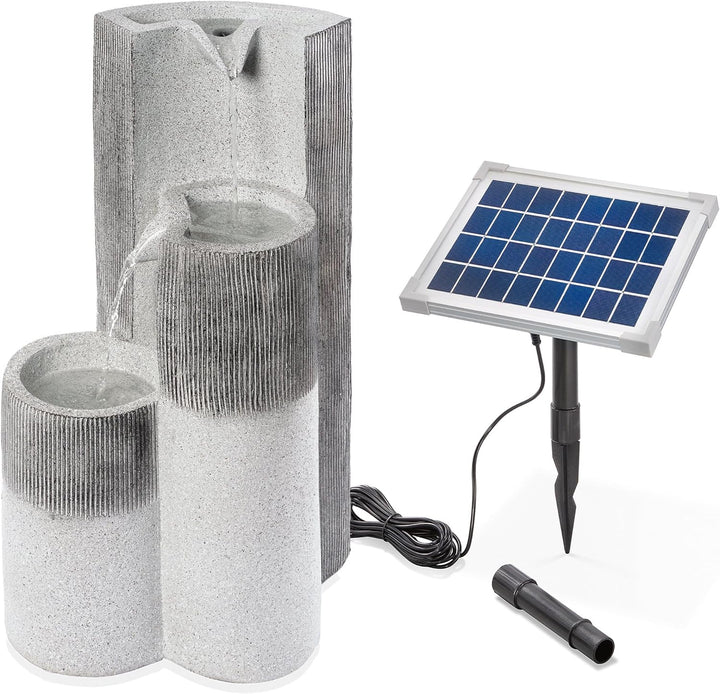 Solar Gartenbrunnen Smart Fountain - extragrosses 5 Watt Solarmodul, Solarpumpe mit Direktbetrieb -