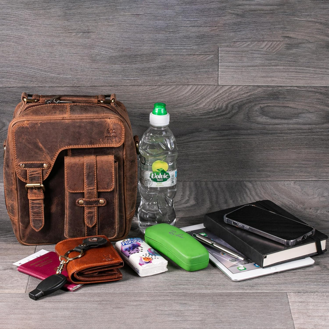 MATADOR Schultertasche Echt Leder Herren Hochwertige Arbeittasche Umhängetasche Ledertasche Tabletta
