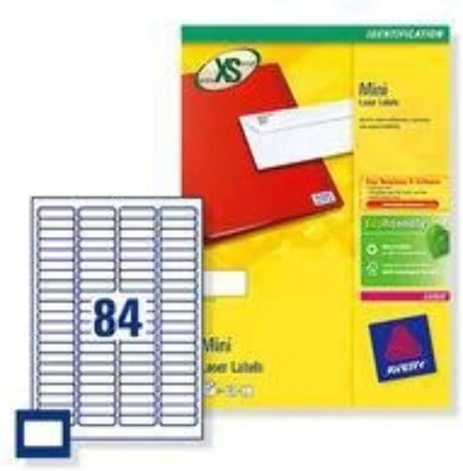 Avery L7656-100 Mini-Etiketten Laser, ehemals 35 mm-Disketten 46 x 11.1 mm