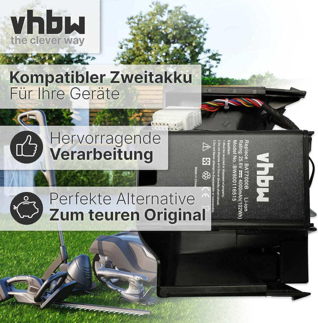 vhbw Akku kompatibel mit Robomow Premium RC302, RC304, RC304u, RC306, RC308, RC308u, RC312, RC312u R