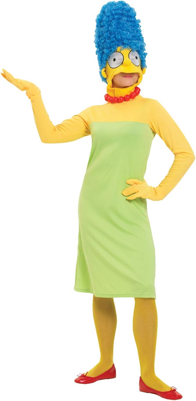 Rubie's 3 880654 S - Marge Simpson Erwachsene Deluxe Kostüm, Grösse S, grün/gelb, S