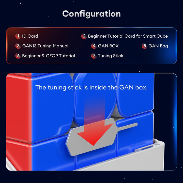 GAN 13 Maglev UV Coated, Magnetic Speed Cube 3x3 Stickerless 56mm Magnets Magic Cube Puzzle Toys, GA