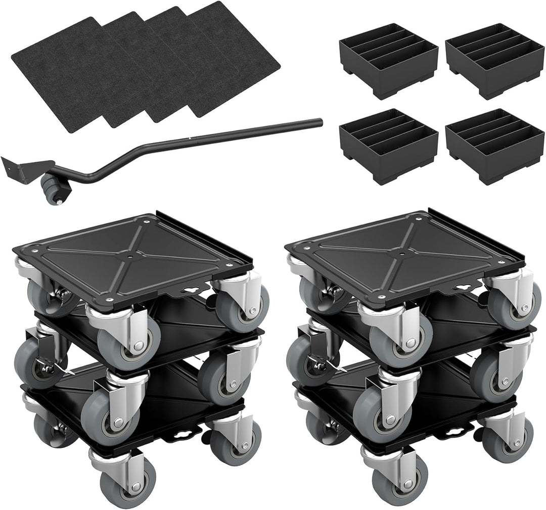 UISEBRT Möbel Transportrollen Set 8 Stück Transportrollen Schwerlast Möbeltransportrollen mit PP-Räd