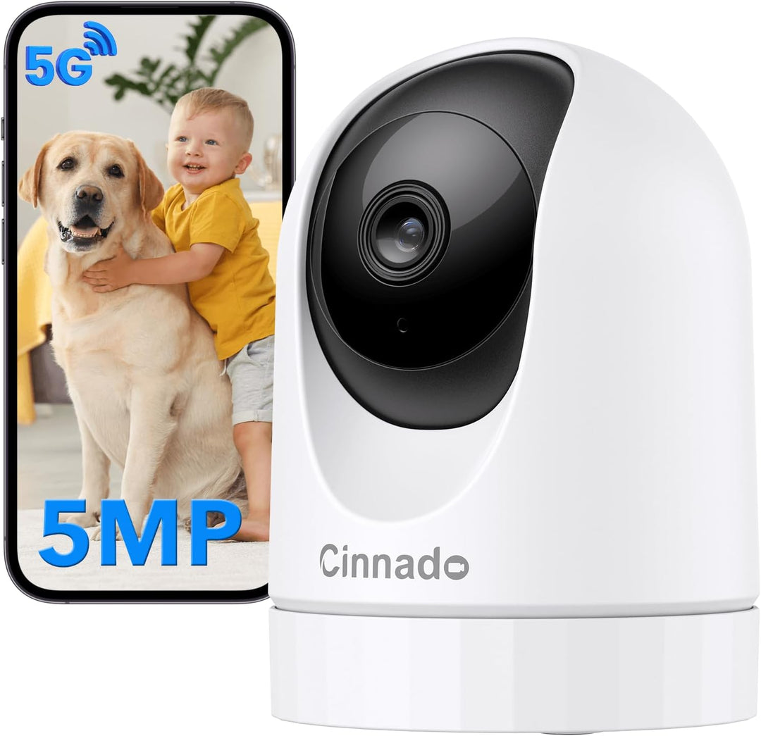 Cinnado 5MP Babyphone mit Kamera - 5G/2,4GHz Überwachungskameras Innen, WLAN Kamera Indoor, 360 Grad