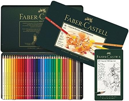 Faber-Castell Polychromos Buntstifte verschiedene Ausführungen zur Auswahl, 36er Metalletui + 12er C