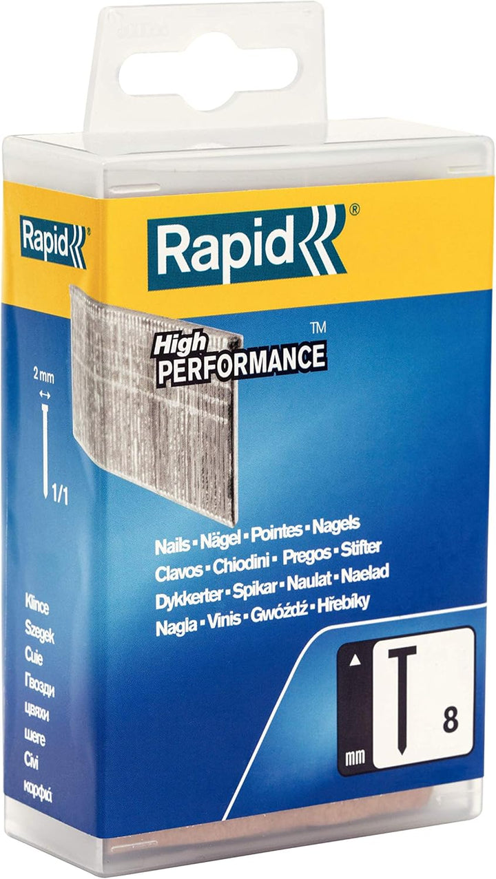 Rapid Nägel Typ 8, 30mm Stauchkopfnägel 18Ga, 4.200 Stk. Kunststoffbox, für tacker, druckluftnagler