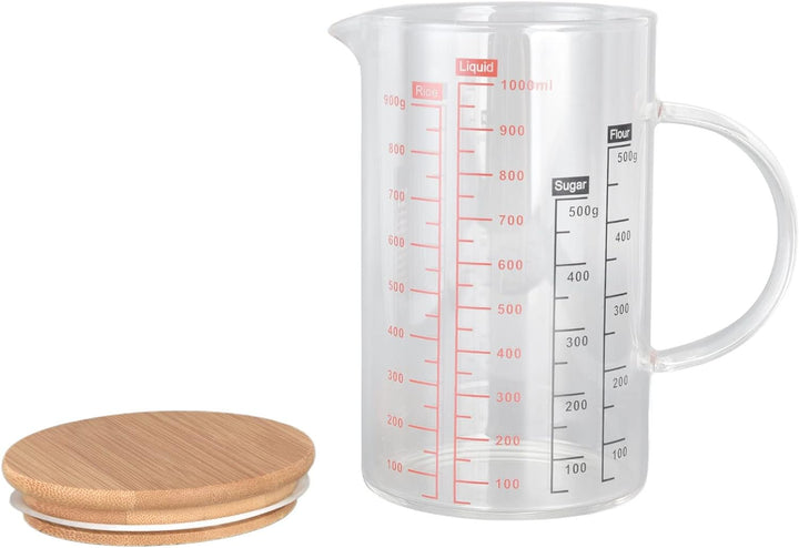 Messbecher Glas,Messbecher, V-Förmige Düse, Klare Skala, Bequemer Griff, Kaffeetassen Aus Borosilika