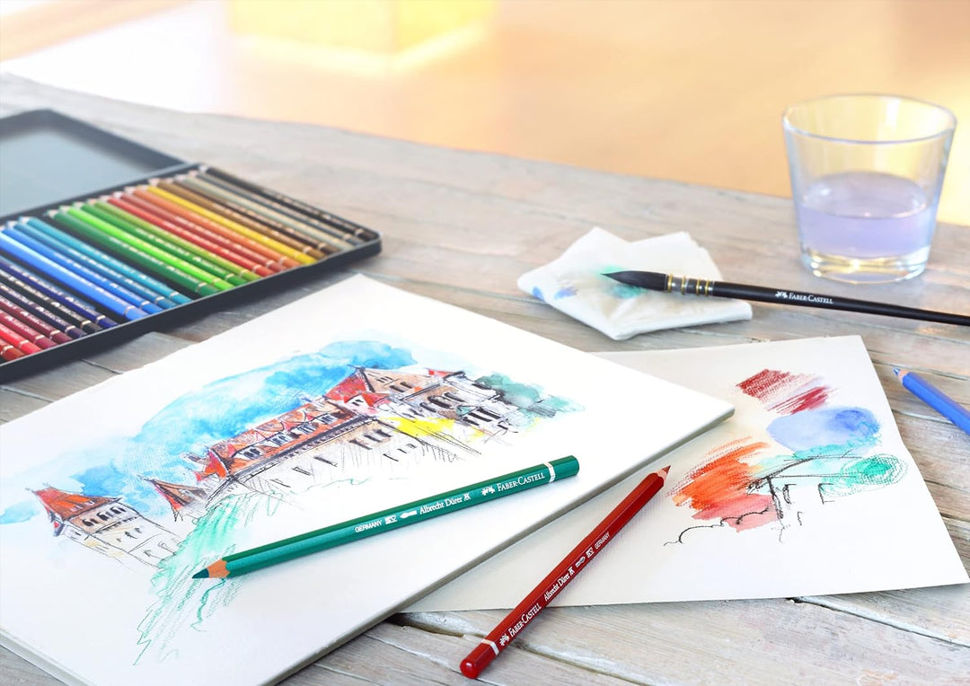 Faber-Castell 117560 - Aquarellstift Albrecht Dürer Blechetui 60er 60 Stück (1er Pack) Metalletui Si