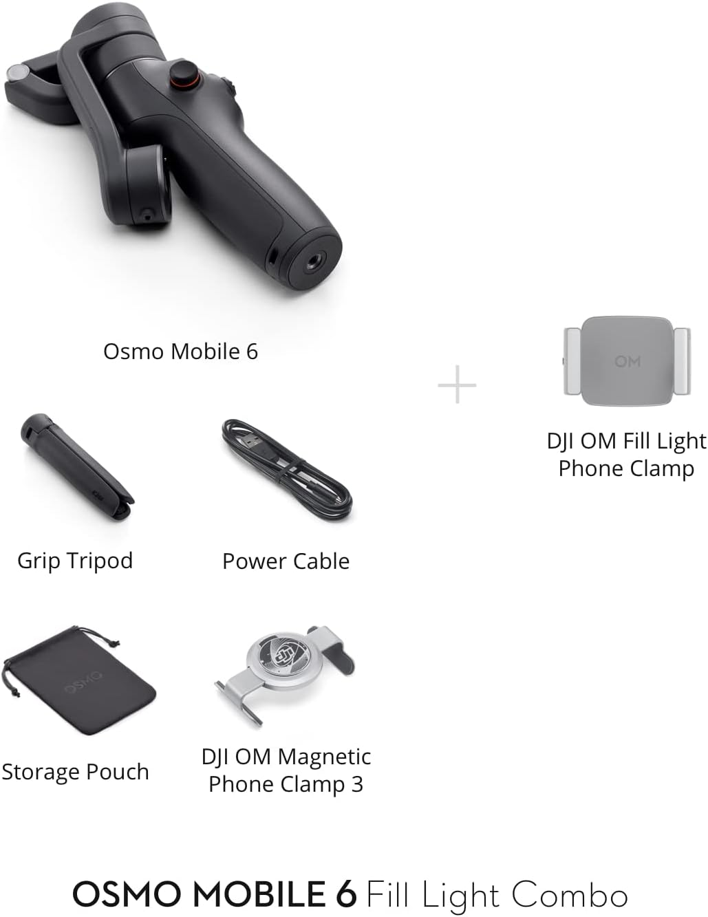 DJI OSMO Mobile 6 Smartphone-Gimbal, 3-Achsen-Stabilisierung, integrierter Verlängerungsstab, handli