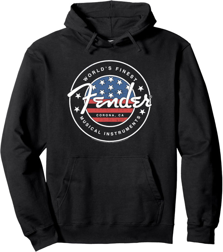 Fender American Flag Circle Stamp Logo Pullover Hoodie