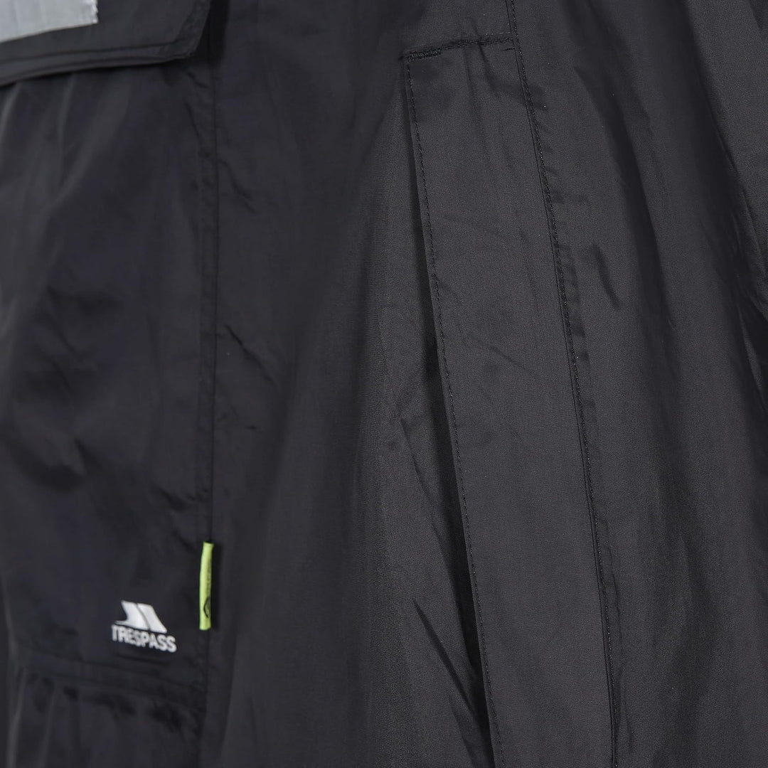 Trespass Kompakt Zusammenrollbarer Qikpac Poncho M Schwarz, M Schwarz