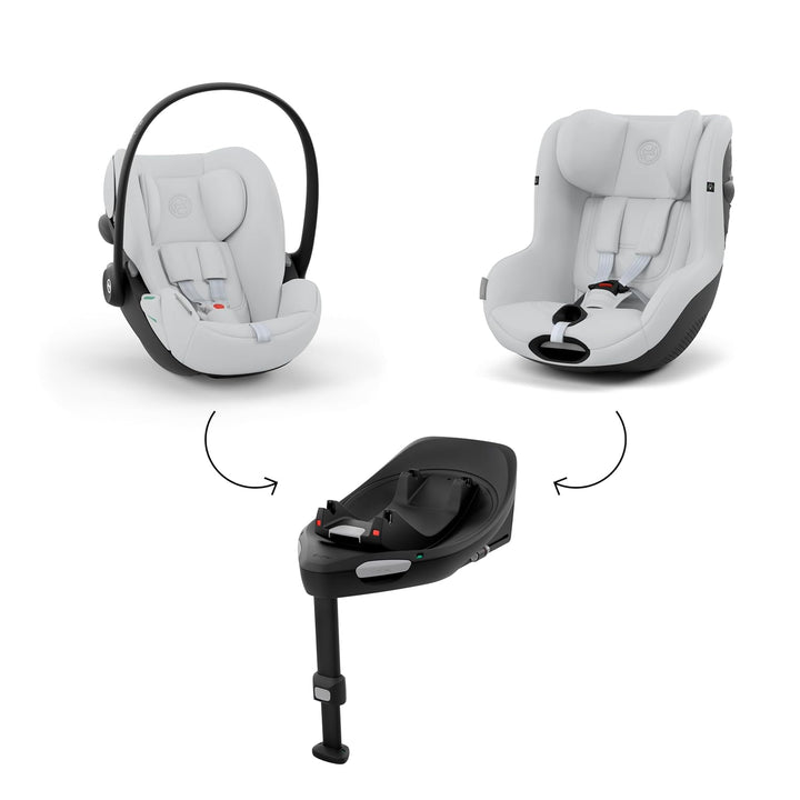 CYBEX Gold Babyschale Cloud G i-Size Comfort, Inkl. Neugeboreneneinlage, Ab Geburt bis ca. 24 Monate