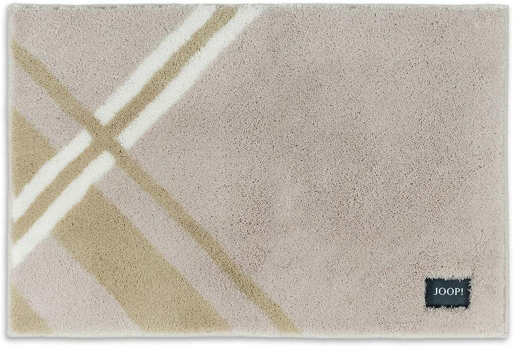 JOOP! Badteppich Checks Farbe Natur-Jasmin Grösse 50x60cm Natur-jasmin 50 x 60 cm, Natur-jasmin 50 x