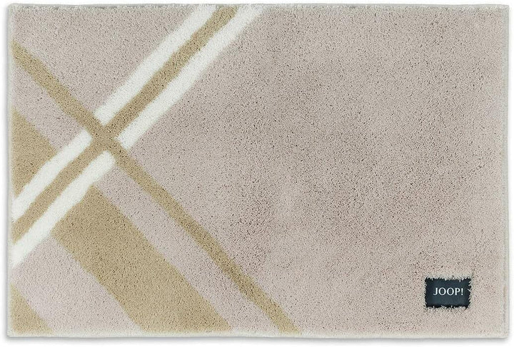JOOP! Badteppich Checks Farbe Natur-Jasmin Grösse 50x60cm Natur-jasmin 50 x 60 cm, Natur-jasmin 50 x