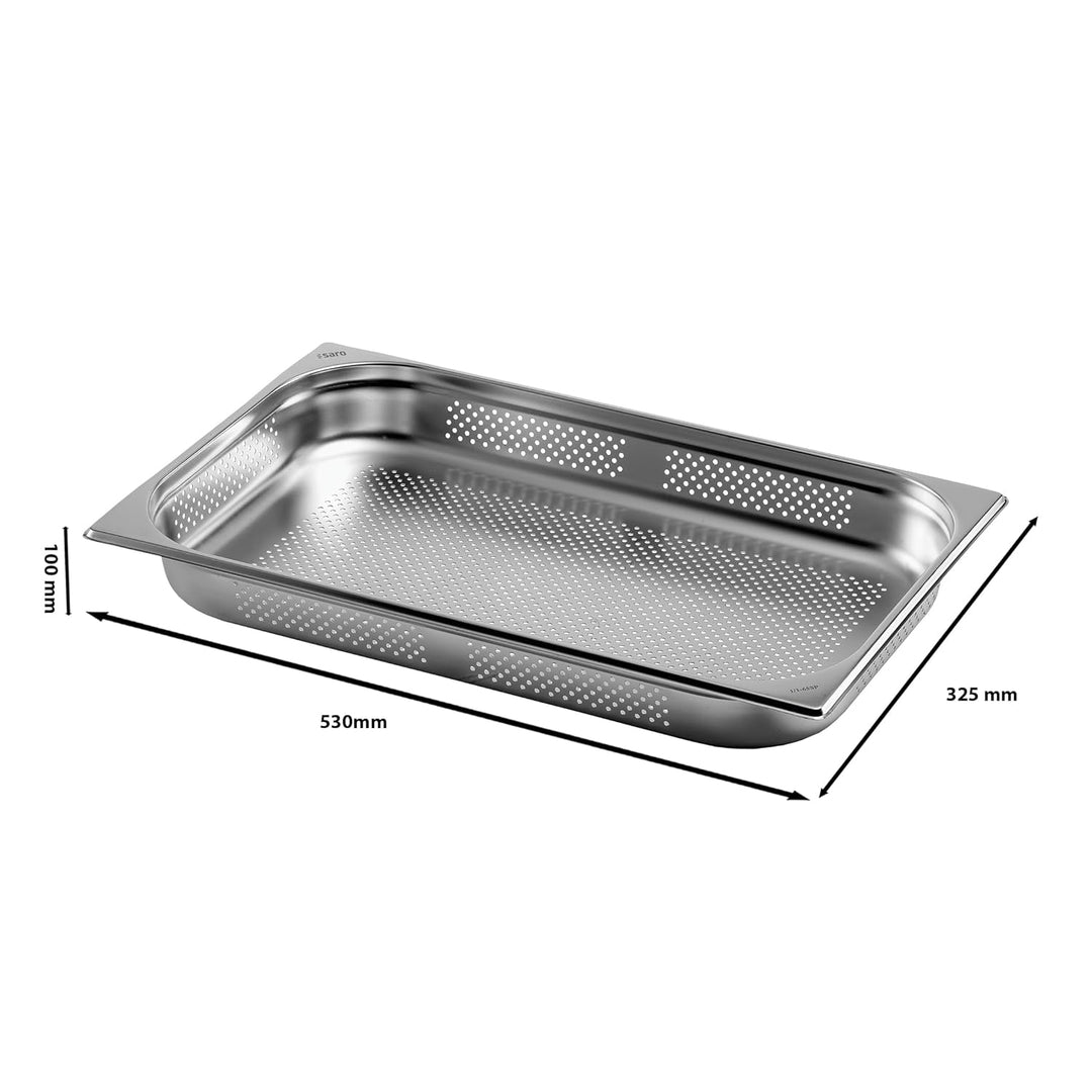 Saro Budget Line Gastronormbehälter 1/GN Perforiert Tiefe 100mm