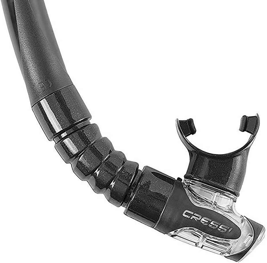 Cressi Matrix Tauchen Schnorcheln Maske Schwarz Einheitsgrösse Bundle mit Uni Schnorchel Gamma, Schw