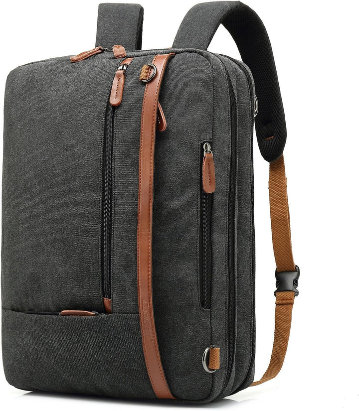 CoolBELL umwandelbar Aktentasche Rucksack Messenger Bag 17,3 Zoll Laptoptasche Herren Business Umhän
