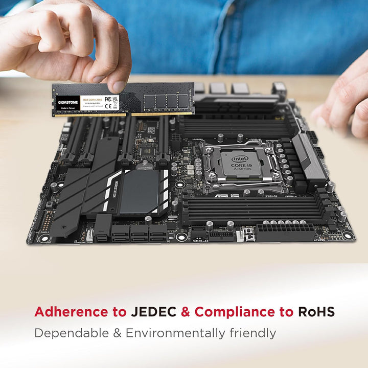 【DDR4 RAM】 GIGASTONE 128GB Kit (16x8GB) DDR4 2666MHz (2400MHz or 2133MHz) PC4-21300(PC4-19200/17000)