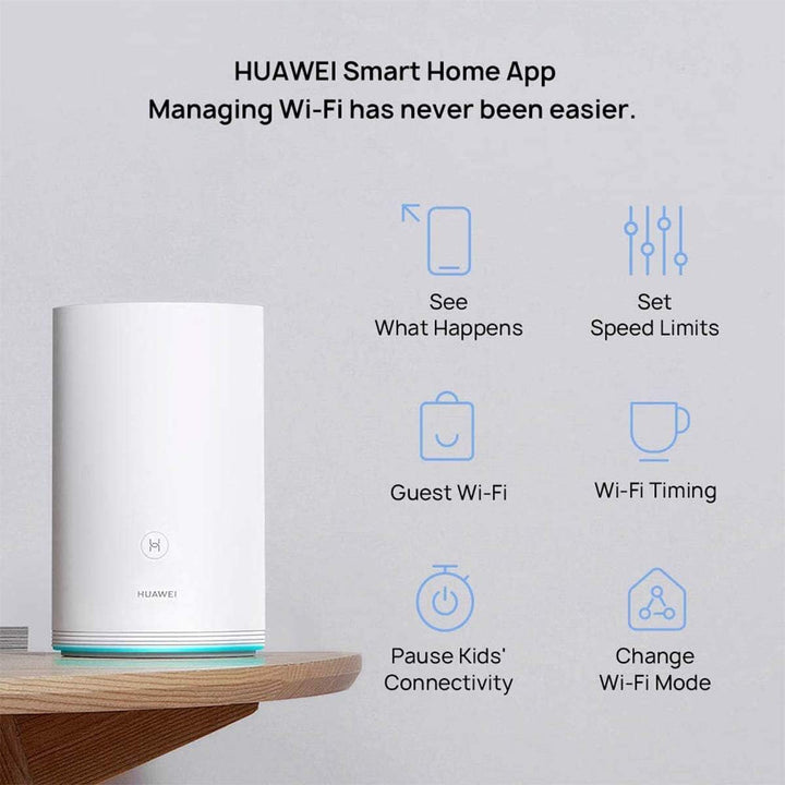 HUAWEI Wi-Fi Q2 Pro (1 Basis + 1 Satellit), Powerline WLAN Mesh Set (1200Mbits+1000Mbits, inkl. Plug