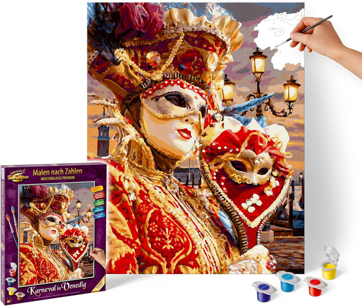 Schipper 609130869 Malen nach Zahlen - Karneval in Venedig - Bilder malen für Erwachsene, inklusive