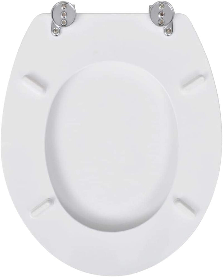 HOMIUSE Toilettensitz MDF Deckel Schlichtes Design Weiss Toilettendeckel Wc Sitz Klobrille Wc Deckel