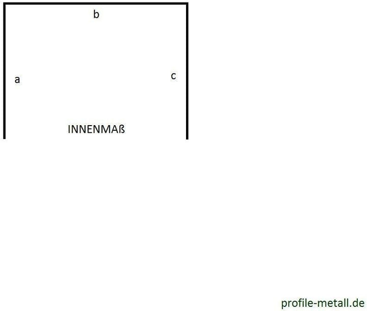U-Profil Alu Wiess, 2000mm U-Profil Dekor aussen 20x125x20 mm Schenkelinnenmass aus Alu Ral9016 Verk