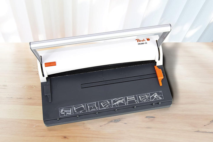 Peach Draht Bindemaschine - bindet 60 A4 Seiten - inkl. kostenloses Starterset für 20 Bindungen - PB