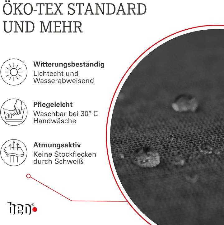 Beo Lounge Auflagen Set Monaco | 8 Outdoor Kissen wetterfest & wasserabweisend | Sitzpolster Rattanm