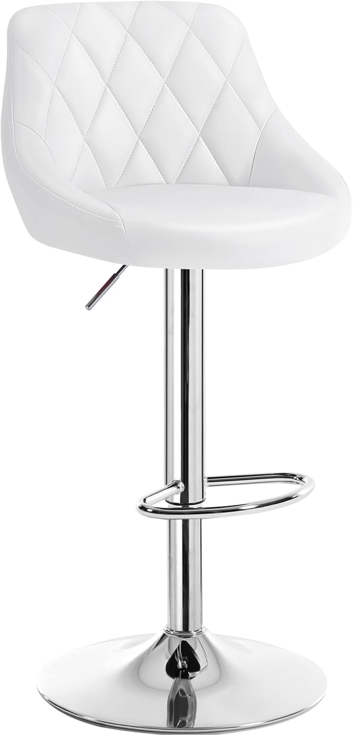 WOLTU BH23ws-1 1er Barhocker Barstuhl, leichte reinige Kunstleder, Gute gepolsterte Sitzfläche, Höhe