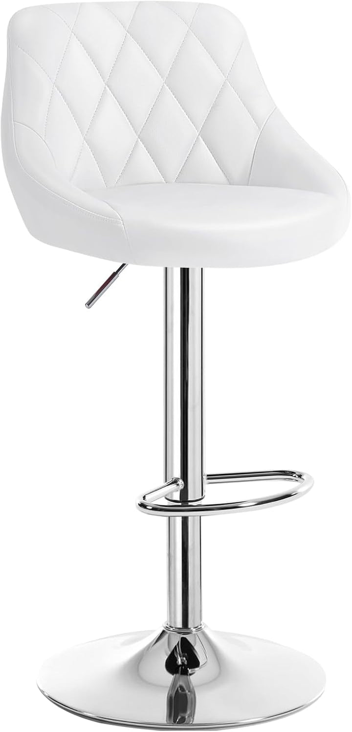 WOLTU BH23ws-1 1er Barhocker Barstuhl, leichte reinige Kunstleder, Gute gepolsterte Sitzfläche, Höhe