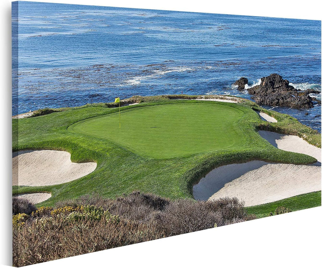 islandburner Bild auf Leinwand EIN Blick Auf Loch 7 Am Pebble Beach Golf Links Monterey Kalifornien