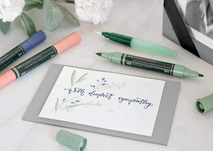 Faber-Castell 160330 Aquarellmarker Albrecht Dürer mit Doppelspitze für flächigen und präzisen Farba