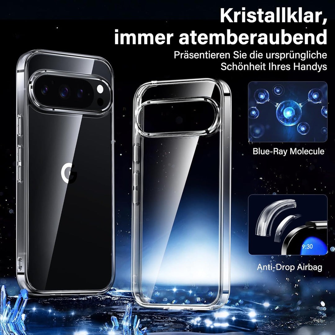UniqueMe für Google Pixel 9 Pro Hülle,5-in-1-Set Handyhülle für Google Pixel 9 Pro Case Rundumschutz