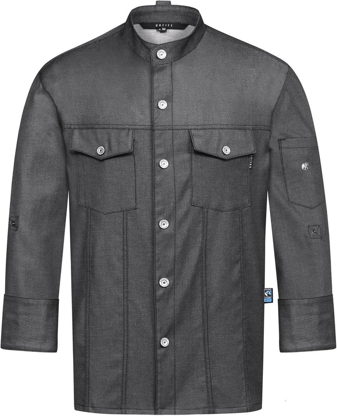 Greiff Gastro Moda Cuisine Herren Kochjacke Jeans-Style Regular Fit, XS