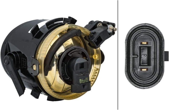 HELLA 1N0 009 955-041 FF-Nebelscheinwerfer - rechts - für u.a. Seat Leon (1P1), rechts