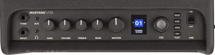 Fender Mustang LT 25 Combo Gitarrenverstärker – Geeignet für E-Gitarre LT25 (25W) Single, LT25 (25W)