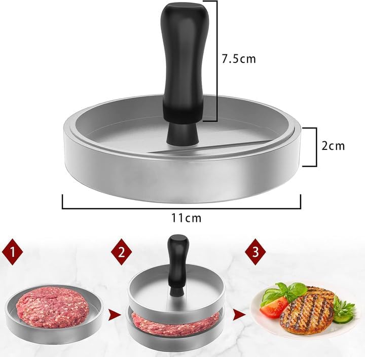 COFUN Fleischwolf Aufsatz für Kitchenaid Zubehör, als Kitchen Aid Zubehör mit 4 Mahlscheibe 3 Wurstf