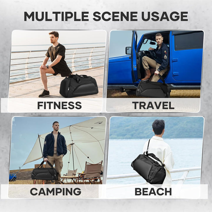 Sport Gym Bag Men,Sport Duffel Bag with Shoes Compartment and Wet Pocket Travel Duffel Bag Lightweig