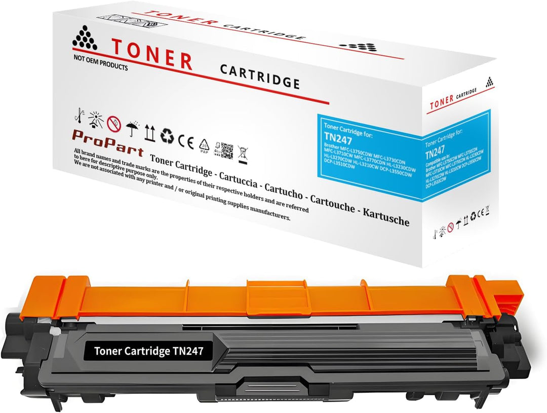 ZOOMTEC Kompatibel mit Brother TN247 1 Schwarz Toner für Brother MFC L3710CW L3730CDN L3750CDW L3770