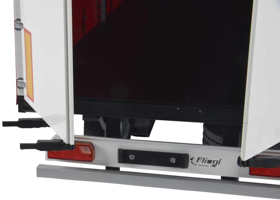 CARSON 500907235 - 1:14 3-Achs Fliegl Megarunner Plane(Rot), RC-Truck Zubehör, Auflieger, Massstab 1