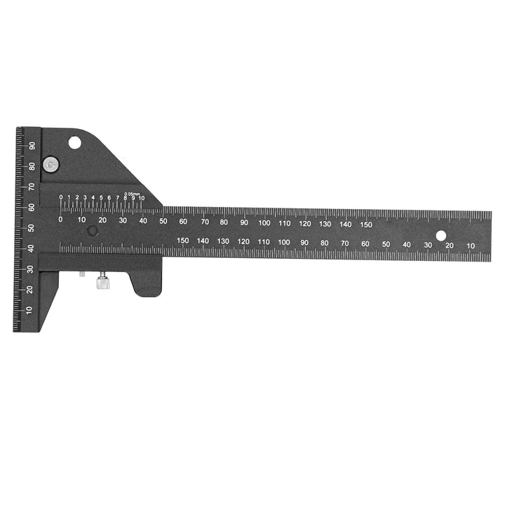 Fafeicy 0~210 mm T-Typ Lineal mit 0,05 mm Genauigkeit, Aluminiumlegierung multifunktionales Holzline