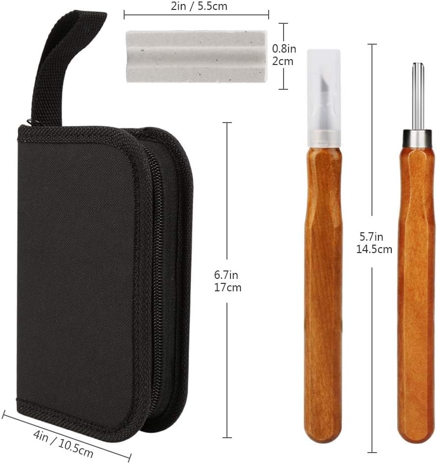 Holz-Schnitzwerkzeug Set - 12 STK Holz Schnitzmesser und ein Schleifsteine für Erwachsene und Kinder